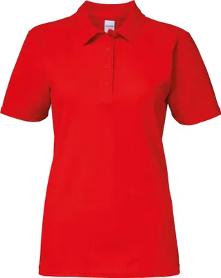 Produktbild von Gildan Softstyle Damen Kurzarm Doppel Pique Polo Shirt BC3719 (S) (Rot)