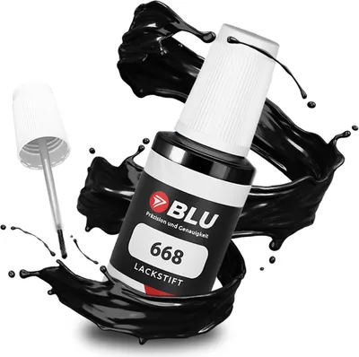Produktbild von BLU Auto Lackstift Schwarz kompatibel für BMW 668 StandardBlack | Auto Lack Reparatur Ausbesserungslack