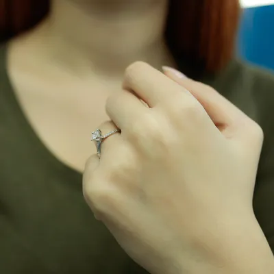 Produktbild von 0,45 Carat Diamant Solitär Ring Antragsring 14 Karat Weißgold