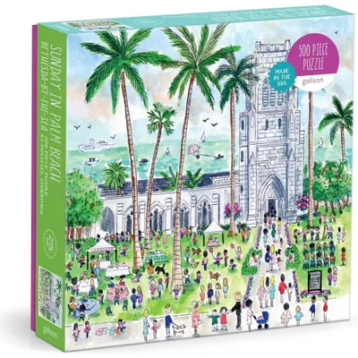 Image de Puzzle de 500 pièces représentant "Dimanche à Palm Beach, Bethesda by the Sea" de Michael Storrings