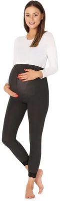 Produktbild von Be Mammy Damen 7/8 Umstandsleggings BE20-262 (Dunkelmelange, 4XL)