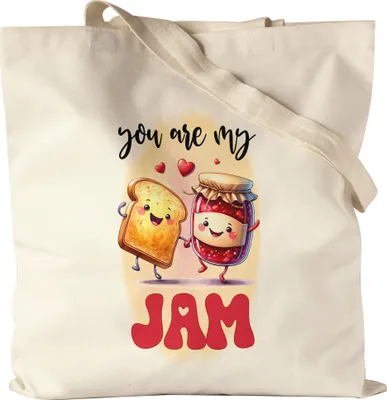 Produktbild von You are my Jam Jutebeutel Toast Marmelade Liebe Frühstücksliebhaber Geschenk