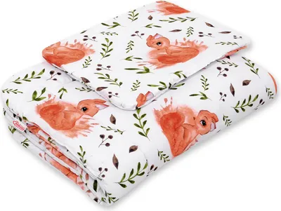 Produktbild von Babybettwäscheset mit Füllung, 2-teilig, 75x100cm NEWBORN - Eichhörnchen