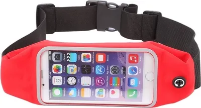 Produktbild von Mobigear Handyhalterung Joggen iPhone 6 Sporthülle Neopren Sportarmband - Rot