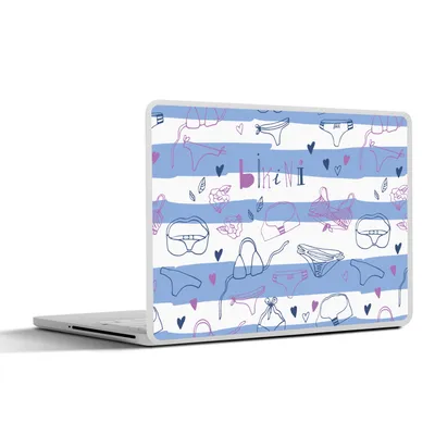 Produktbild von MuchoWow® Laptop Aufkleber Sticker Cover Bikini - Sommer - Schnittmuster 36.5x27.5 cm - Laptop-Sticker