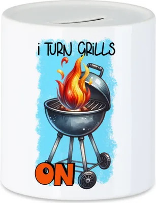 Produktbild von I Turn Grills On BBQ Grillen lustiges Grill Humor Spardose