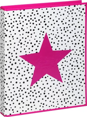 Produktbild von Pagna Pagna Ringbuch A4 Pink Star sort. 2D-Mechanik+Niederhalter