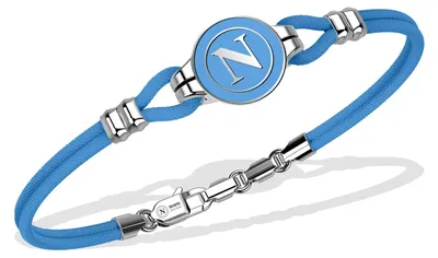 Productafbeelding van Armbanden met stevige hangers. Voetbalteams. Zilver. Collectie Napoli - voor heren