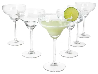 Produktbild von 6x Margarita Gläser mit Fuß 6 Personen Drinks Cocktail-Glas Feier Partys