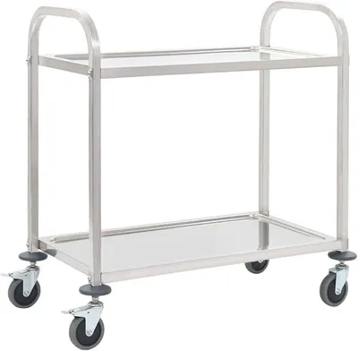 Produktbild von Servierwagen Edelstahl 87 x 45 x 83,5 cm (L x B x H) Silbern