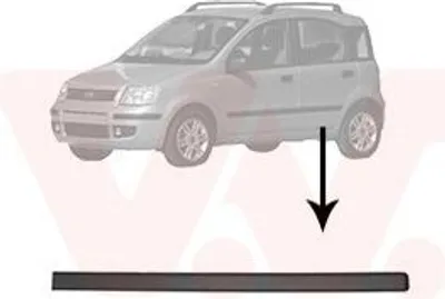 Image de VAN WEZEL Baguette décorative pour la porte arrière gauche Baguette pour FIAT PANDA (169) 1709425