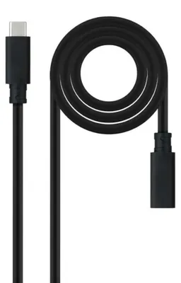 Produktbild von Nanocable 10.01.4502, 2 m, USB C, USB C, USB 3.2 Gen 2x2, 20 Gbit/s, Schwarz