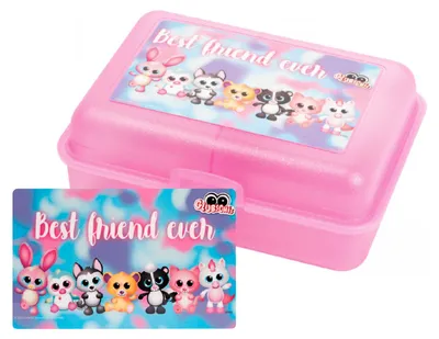 Produktbild von NICI Glubschis Brotdose - Best friend ever Lunchbox Butterbrotdose mit Trennwand Pink
