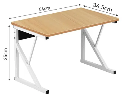 Obrázok produktu pre Police pod mikrovlnnú rúru – kuchynská polica z nehrdzavejúcej ocele – jednopodlažná – 54 x 35 x 34,5 cm – na mikrovlnnú rúru a hriankovač – farba orechovožltá