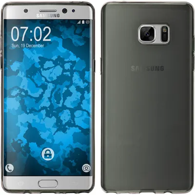 Produktbild von PhoneNatic Case kompatibel mit Samsung Galaxy Note FE - grau Silikon Hülle Slimcase Cover