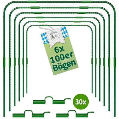 Produktbild von TTL GARDEN Vario 100 Tunnelbogen System 6er Set – 100x120cm + Clips