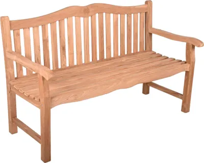 Produktbild von Gartenbank NINA 3-Sitzer - 150cm Breit, Teak, Hellbraun | Terrassenbank Wetterfest Sitzbank Outdoor Bank