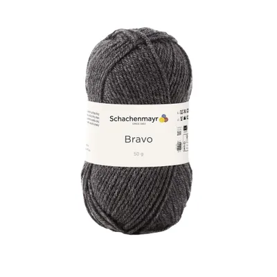Immagine prodotto di Schachenmayr Bravo, 50 g, grigio medio screziato, filati per lavoro a maglia a mano