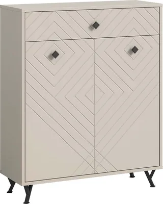 Produktbild von Notes Schuhschrank 2 Türen matt beige.