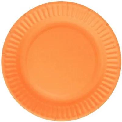 Image de Assiette en carton ORANGE Anniversaire Fête des 1 an Halloween 18cm 6pcs