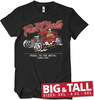 Produktbild von Fuel Devils - Pedal To The Metal Big & Tall T-Shirt - 5XL - Black