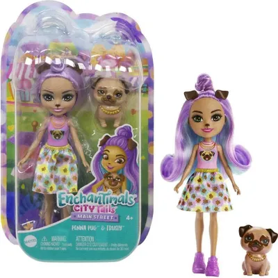 Zdjęcie produktu dla Enchantimals City Tails HKN11, Lalka modowa, Damski, 4 lat(a), Chłopak, dziewczyna, 170 mm, Wielobarwny