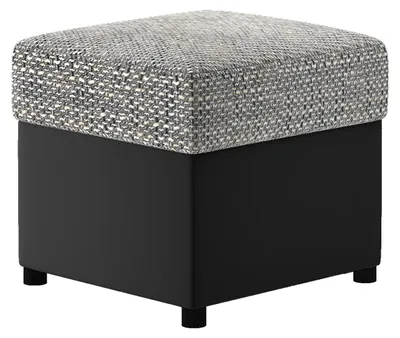Image de Tabouret cube EVREN 3 - gris clair / noir