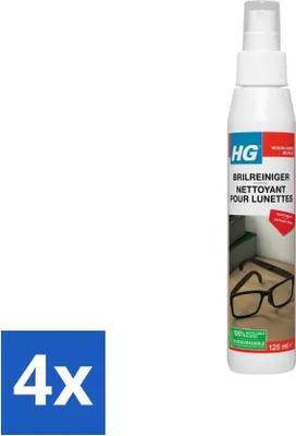 Produktbild von HG – Brillenreiniger – Für kristallklare Gläser – 125 ml - Vorteilspack - 4 Stücke