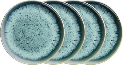 Imagen del producto de Juego de platos para postre, porcelana Carellia, color azul