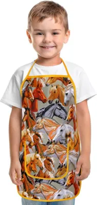 Immagine prodotto di Grembiule per bambini - 47 x 60 cm, per bambini da 5 a 8 anni - Marrone