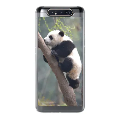 Produktbild von MuchoWow® Handyhülle Schutzhülle Hülle für Samsung Galaxy A80 Panda - Tier - Baum Silikon Softcase Handy Hülle - Schutzdeckel