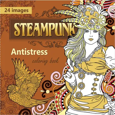Produktbild von Kolorowanka antystresowa, 24 obrazki Steampunk