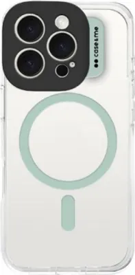 Produktbild von Case & Me CMCOVCASIP1661PG, Cover, Apple, iPhone 16 Pro, 15,9 cm (6.27"), Grün, Transparent