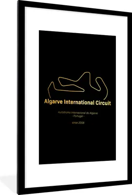 Produktbild von MuchoWow® Gerahmtes Poster Portugal - Formel 1 - Rennstrecke 60x90 cm - Poster mit Schwarzem Bilderrahmen Wandposter Rahmen Foto Bilder - Dekoration - Wandposter Wohnzimmer - Hochwertig