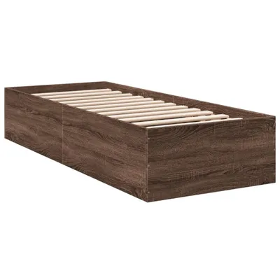 Obrázek produktu pro Rám postele bez matrace hnědý dub 75 x 190 cm kompozitní dřevo