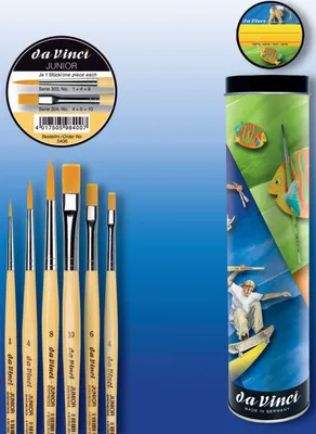 Image de DA VINCI VA-5406_0 Set de pinceaux scolaires Junior Synthetics - 6 pièces, assorties