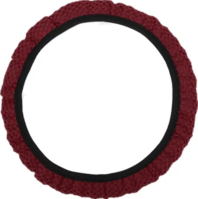 Produktbild von Lenkradbezug, 14,6"-15" Auto Lenkradbezug Viskosefaser Weinrot, 1 Stück