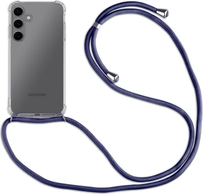 Produktbild von Handykette für Samsung Galaxy S24 FE – Handyhülle mit verstellbarem Band & Eckenschutz Blau
