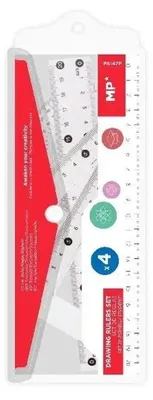 Produktbild von Geometrieset im Etui, 4-teilig