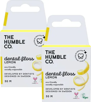Produktbild von 2x  Humble Dental Floss Zahnseide, Zitrone 2x 50 m