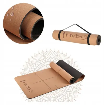 Produktbild von HMS YM11 Kork Matte rutschfest für Yoga Fitness