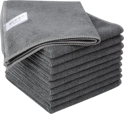 Produktbild von Mikrofasertücher 30x30cm 10er Pack Grau saugfähig fusselfrei umweltfreundlich