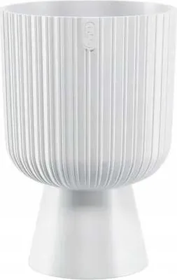 Produktbild von KADAX Blumentopf in Kelchform "Golem", aus Kunststoff, Pflanzgefäß, Pflanzschale, 18 cm, Weiß