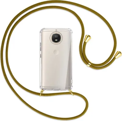 Produktbild von Handykette Backcover-Schutzhülle mit Band (Metall goldfarben) für Motorola Moto G5S - khaki