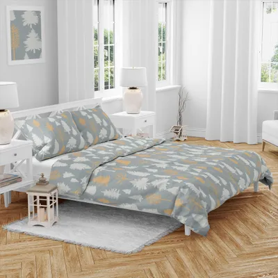 Immagine prodotto di Biancheria da letto natalizia in cotone Stromky grigio 140x200, 70x90 cm