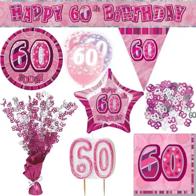 Produktbild von Partyset 70. Geburtstag Deko pink Zahl Party Dekoration Set Geburtstagsdeko Jubiläum