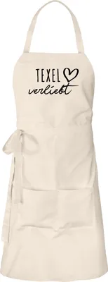 Produktbild von Huuraa Schürze Texel verliebt Natur mit Taschen Baumwolle Kochschürze Geschenkidee