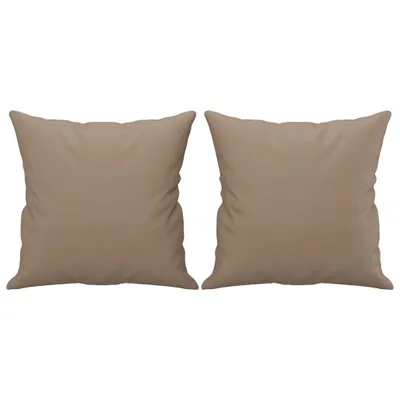 Produktbild von Zierkissen 2 Stk. Cappuccino-Braun 40x40 cm Kunstleder