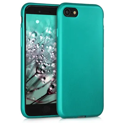 Produktbild von kwmobile Case kompatibel mit Apple iPhone SE (2022) / iPhone SE (2020) / iPhone 8 / iPhone 7 Hülle - Schutzhülle aus Silikon metallisch schimmernd -