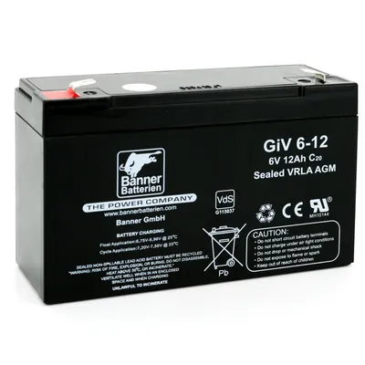 Produktbild von Batterie Stand by Bull 6 Volt 12 Ah GIV 06-12